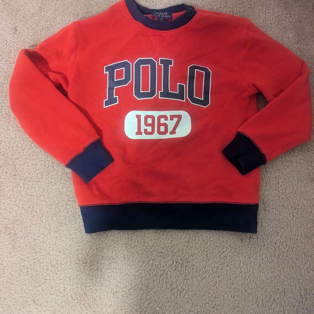 Polo by Ralph Lauren Red Sweater for Big Boys Size Medium 10-12